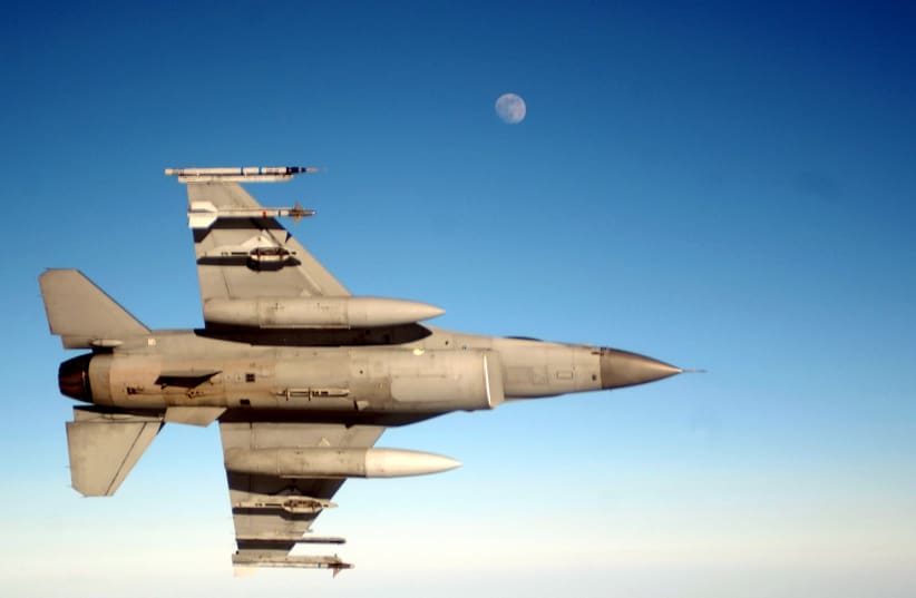 An F-16. (photo credit: REUTERS/HO/SrA D. Myles Cullen/U.S. Air Force)