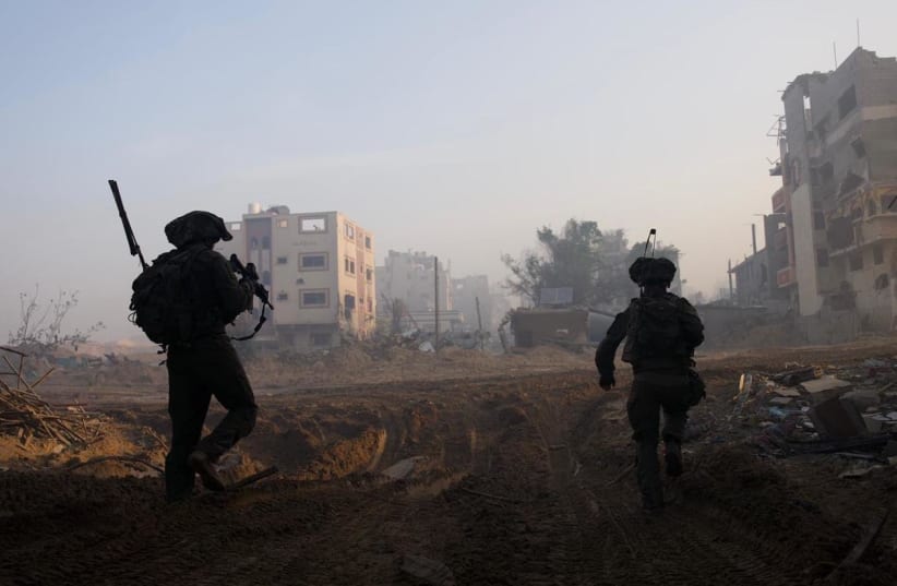  Israeli soldiers operate in the Gaza Strip on January 9, 2024 (photo credit: IDF SPOKESPERSON'S UNIT)