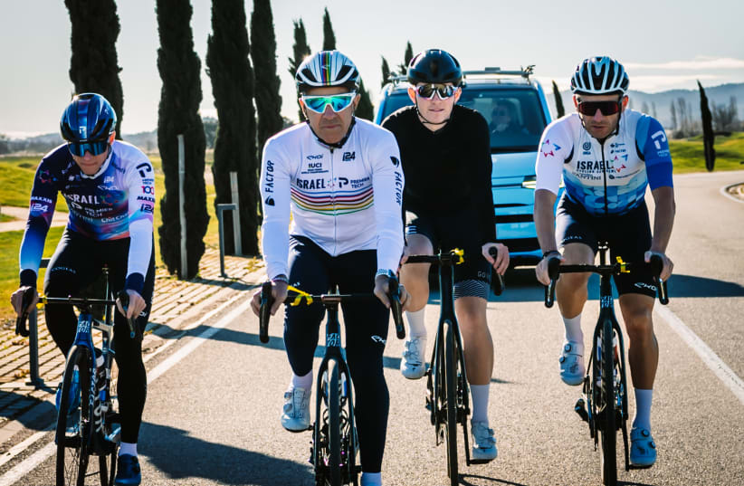  ISRAELI-CANADIAN PHILANTHROPIST Sylvan Adams (center) will take part in next week's solidarity bike ride to commemorate 100 days since the October 7 attack and to advocate the return of the remaining hostages. (photo credit: NOA ARNON)