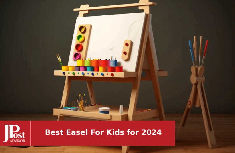 Joyooss Children Artist Easel, Adjustable Wooden Art Kids Easel with M