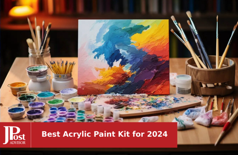 Acrylic Paint, 60ml Tubes with 3 Brushes and 1 Palette - Set of 36