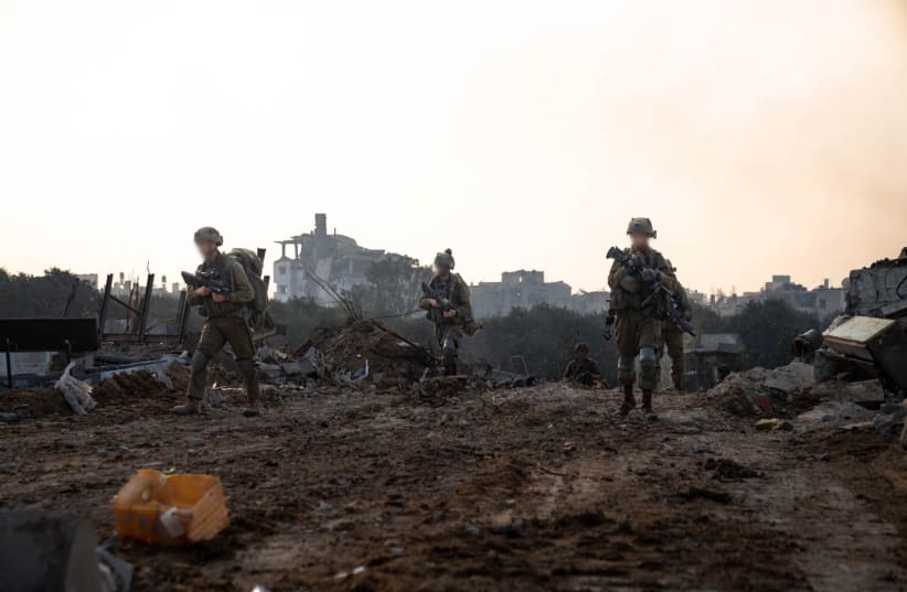  Israeli forces operating in the Gaza Strip on January 13, 2024 (photo credit: IDF SPOKESPERSON'S OFFICE)