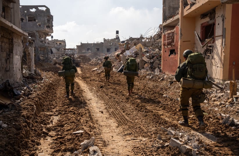  Israeli forces operating in the Gaza Strip on January 13, 2024 (photo credit: IDF SPOKESPERSON'S OFFICE)