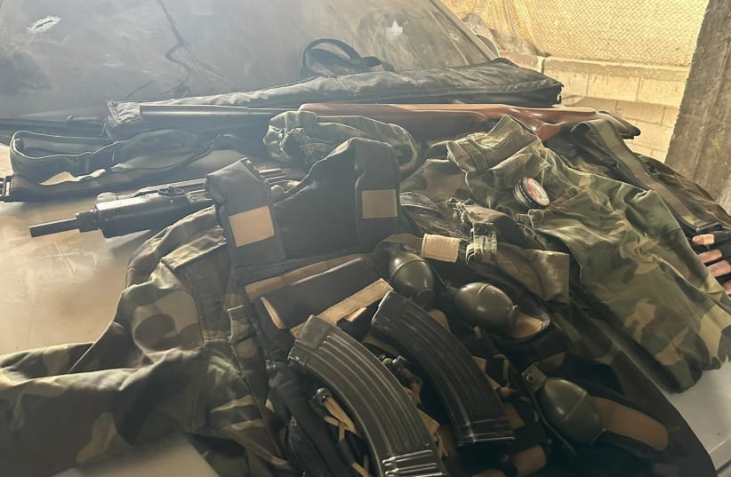  Weapons seized from a truck Hamas terrorists attempted to use  (photo credit: IDF SPOKESPERSON UNIT)