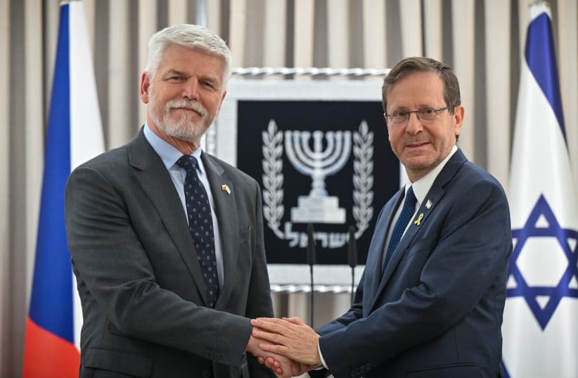  President Herzog with his Czech counterpart, Petr Pavel in Jerusalem. January 15, 2024.  (photo credit: KOBY GIDEON/GPO)