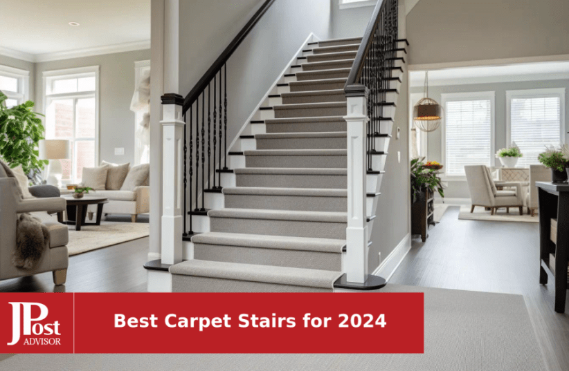 RIOLAND Stair Treads Carpet Non-Slip Indoor 15 PCS Wood Stair Treads Rugs  Anti Moving Modern Stair Runners Safety for Kids Dogs, 8 X 30, Diamond