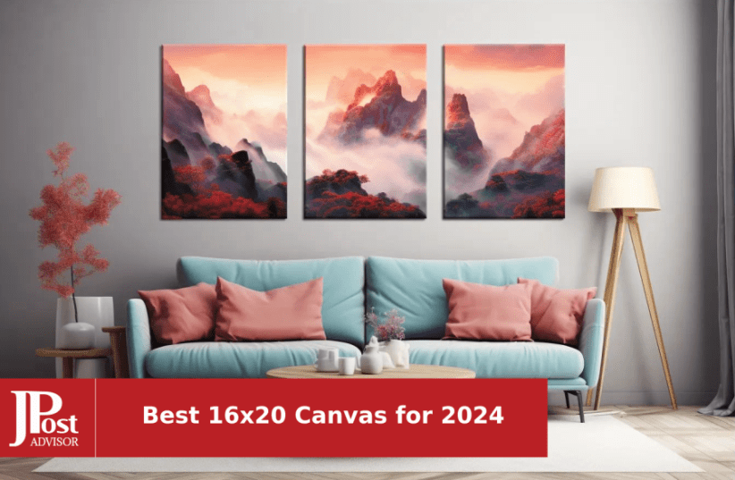 Artkey Canvas Panels 16x20 inch 6-Pack, 10 oz Double Primed Acid-Free 100% Cotton Canvases for Painting, Blank Flat Canvas Board for Oil Acrylics