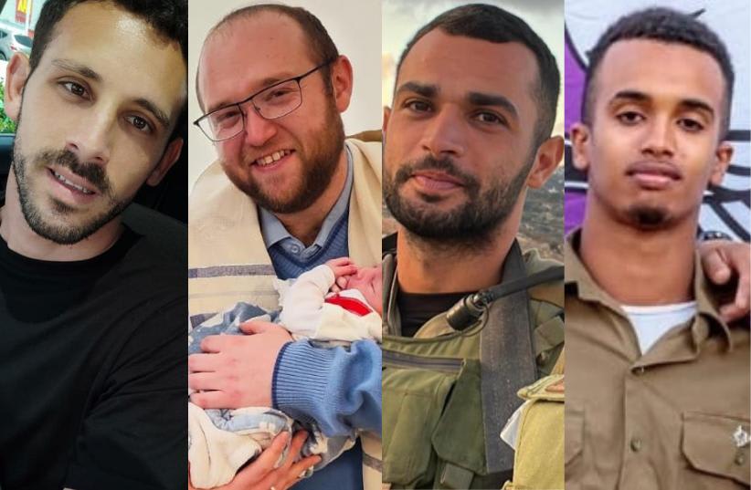  (L-R) Yair Katz, Zachariah Pesach Haber, Anwar Serhan, Oriya Ayimalk Goshen (photo credit: IDF)