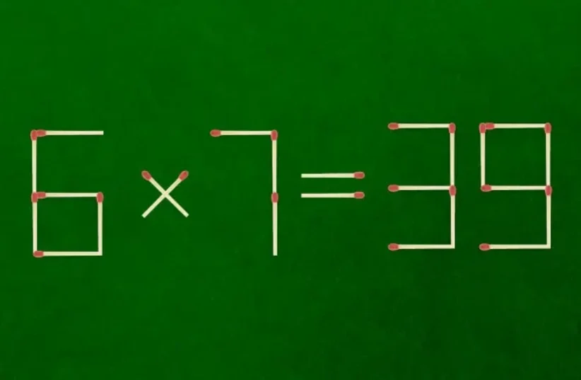 Remove only two matches to fix this math equation. (photo credit: AdobeStock)