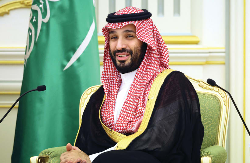  SAUDI CROWN PRINCE Mohammed bin Salman: The US proposal would mobilize Saudi Arabia, moderate countries in the Gulf and the region, and all of the West behind Israel’s goal of having Hamas no longer rule Gaza, says the writer. (photo credit: SPUTNIK/REUTERS)