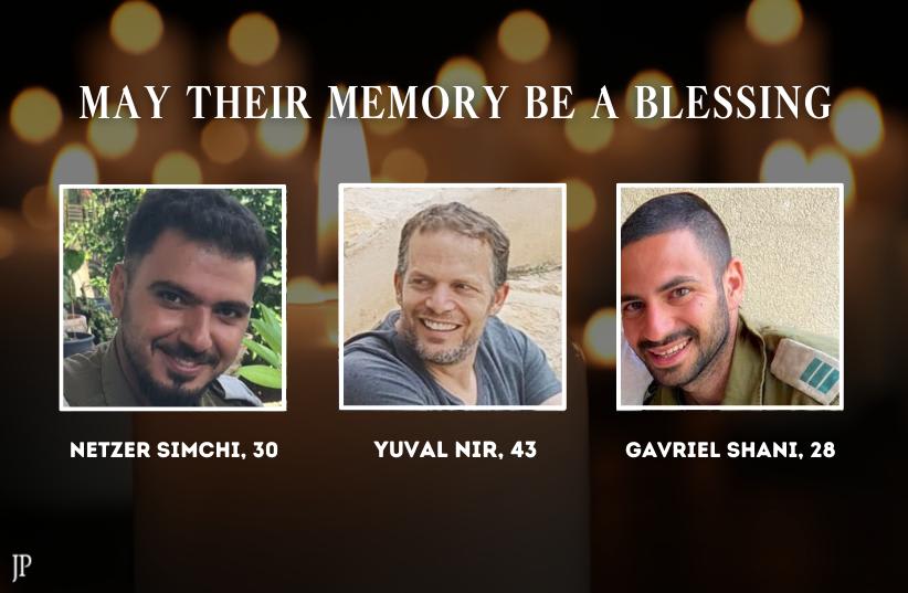  Three fallen soldiers named by the IDF, January 31, 2024 (photo credit: JERUSALEM POST)