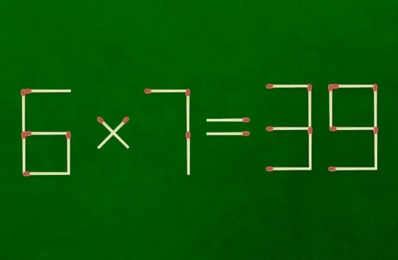  Elimina solo dos fósforos para corregir la ecuación matemática (photo credit: AdobeStock)