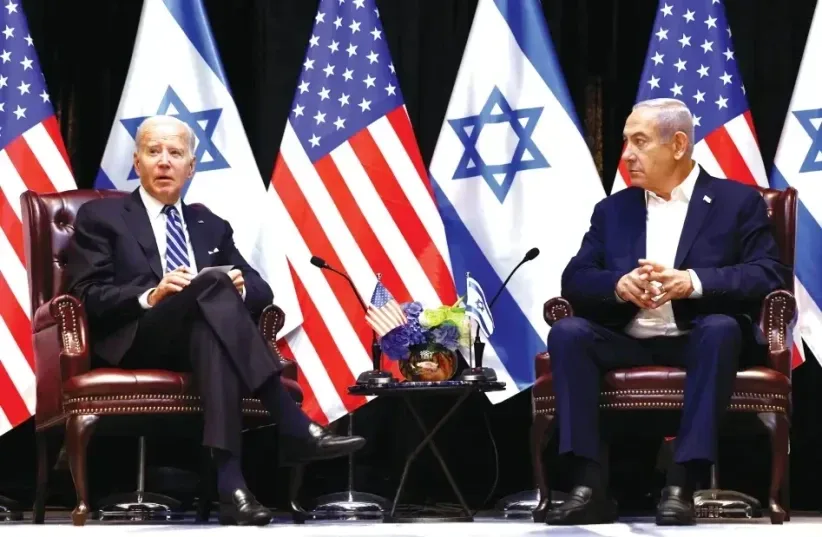  Benjamin Netanyahu y Joe Biden (photo credit: REUTERS)