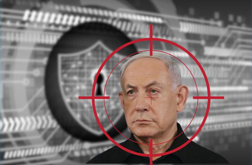  El Primer Ministro Benjamin Netanyahu en el punto de mira de las ciberguerras (ilustrativo) (photo credit: Dana Kopel/Pool, TITIMA ONGKANTONG/CANVA)