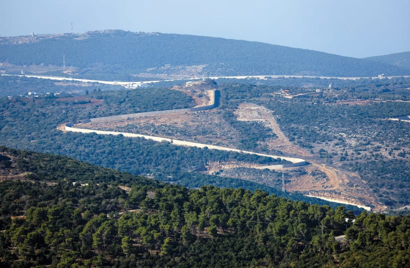  A general view shows the border between Israel and Lebanon as seen from the Israeli side on November 4, 2023. (photo credit: REUTERS/ALEXANDER ERMOCHENKO)