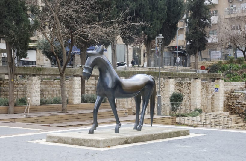  The Horse of Peace statue in Jerusalem, depicting a Venetic horse. It was made by Slovenian sculptor Oskar Kogoj. (photo credit: MARC ISRAEL SELLEM)