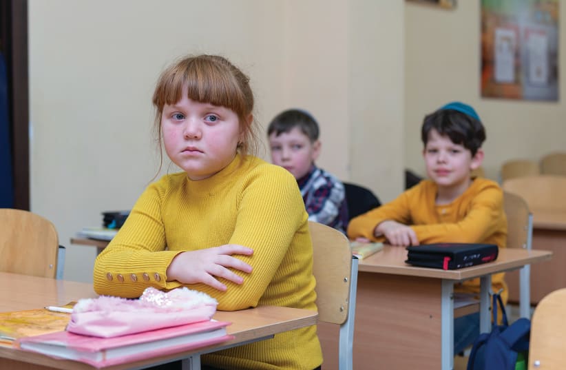  MASHA IS a student at the Odesa Chabad school who fled Kherson with her aunt. (photo credit: SERGEY MAMAY)