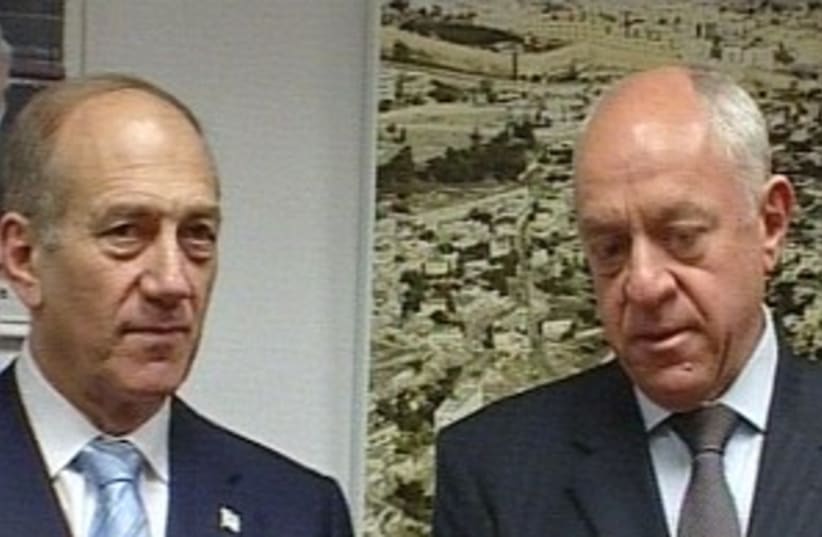 bar on and olmert 298 ch (photo credit: Channel 10)