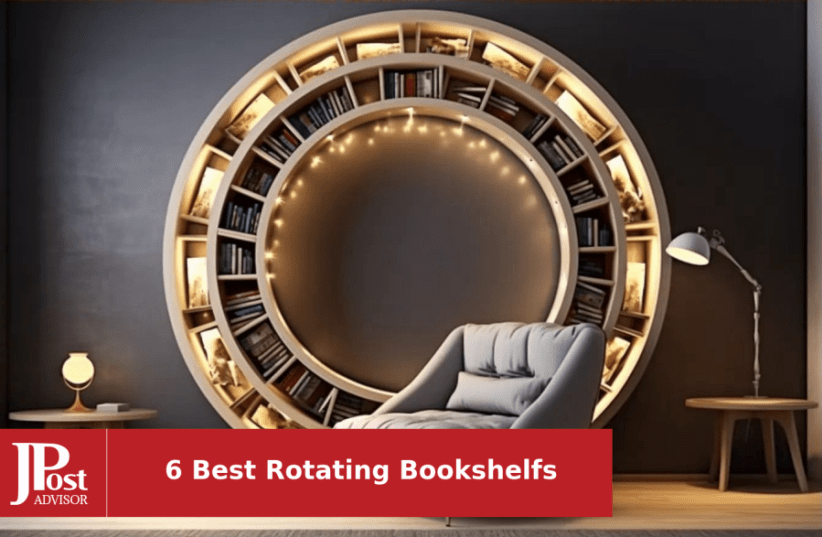 360° Rotating Bookshelf with Wheels for Easy Movement and Space-Saving