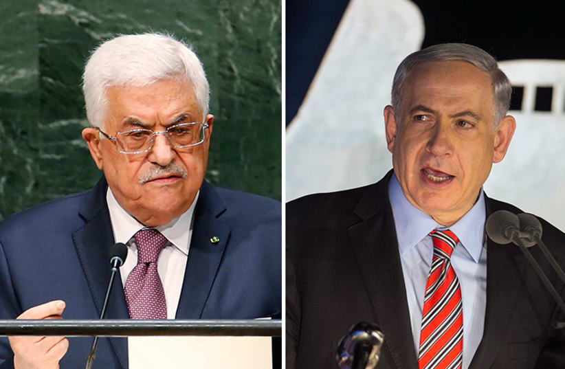  Netanyahu y Abbas (photo credit: REUTERS)