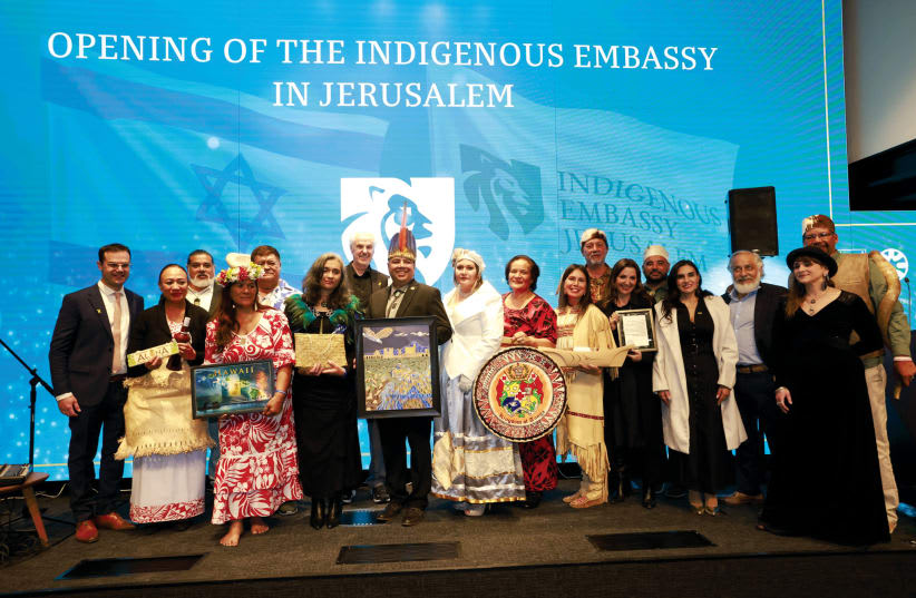  Inauguración de la Embajada Indígena, organizada por Friends of Zion (FOZ) en Jerusalén el 1 de febrero. (photo credit: YOSSI ZAMIR)