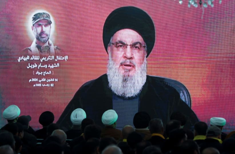 Hassan Nasrallah (photo credit: AZIZ TAHER/REUTERS)