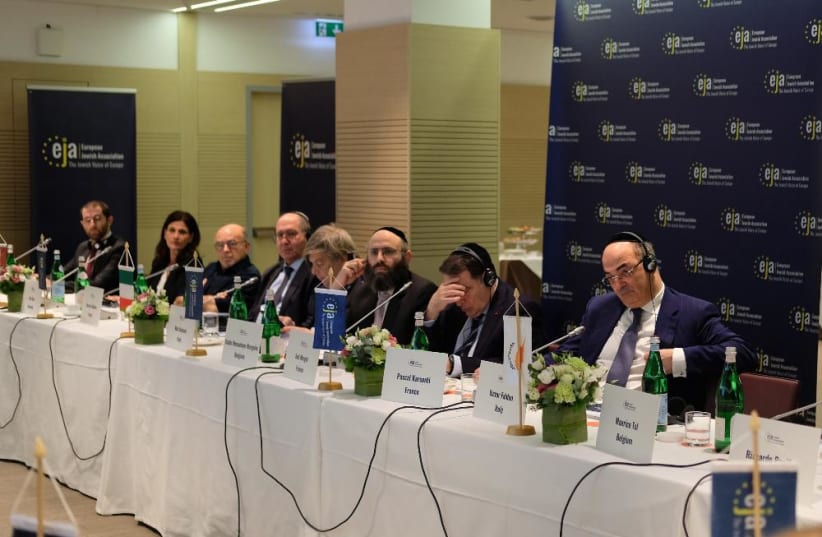 Council of European Jewish leaders meet in Rome amid antisemitism crisis. (photo credit: EJA)
