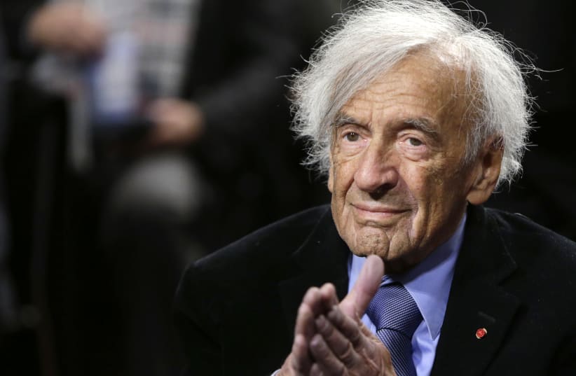  Nobel Peace Laureate Elie Wiesel is seen before participating in a roundtable discussion on "The Meaning of Never Again: Guarding Against a Nuclear Iran" on Capitol Hill in Washington March 2, 2015. (photo credit: GARY CAMERON/REUTERS)