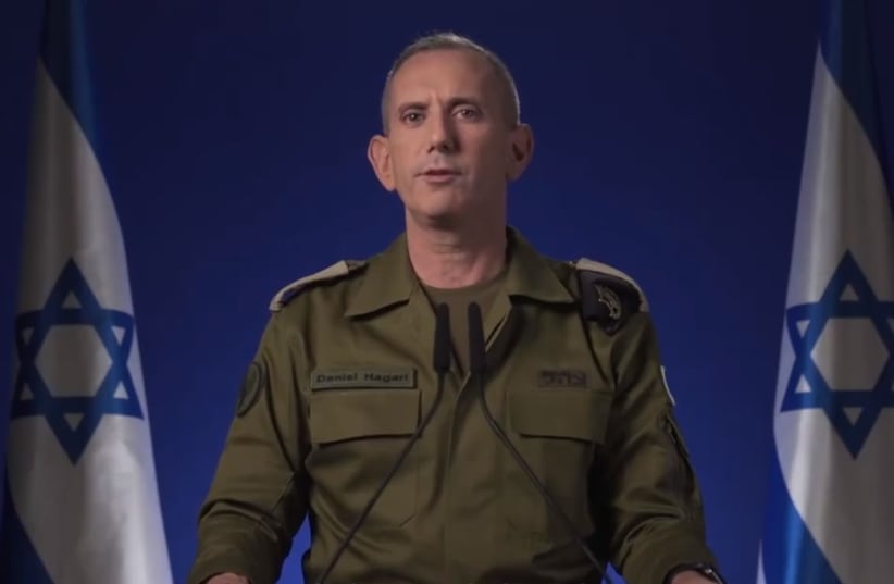 IDF Spokesman Rear Admiral Daniel Hagari. March 3, 2024. (photo credit: SCREENSHOT/IDF SPOKESPERSON'S UNIT)