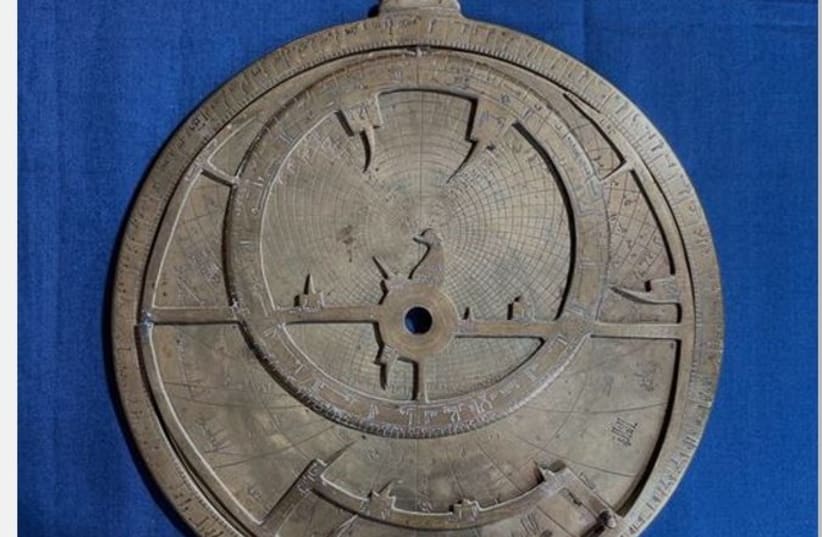 An eleventh century Islamic astrolabe bearing both Arabic and Hebrew inscriptions makes it one of the oldest examples ever discovered and one of only a handful known in the world. The astronomical instrument was adapted, translated and corrected for centuries by Muslim, Jewish and Christian users. (photo credit: Dr. Federica Gigante)