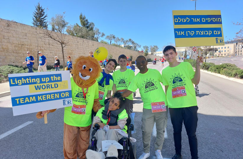  AMONG THE thousands of participants in Friday’s 13th annual Jerusalem Marathon were groups representing noteworthy charitable and care organizations such as Keren Or. (photo credit: Courtesy)
