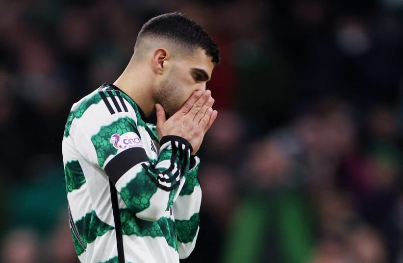 Soccer Football - Scottish Cup - Fourth Round - Celtic v Buckie Thistle - Celtic Park, Glasgow, Scotland, Britain - January 21, 2024 Celtic's Liel Abada reacts  (photo credit: RUSSELL CHEYNE/REUTERS)