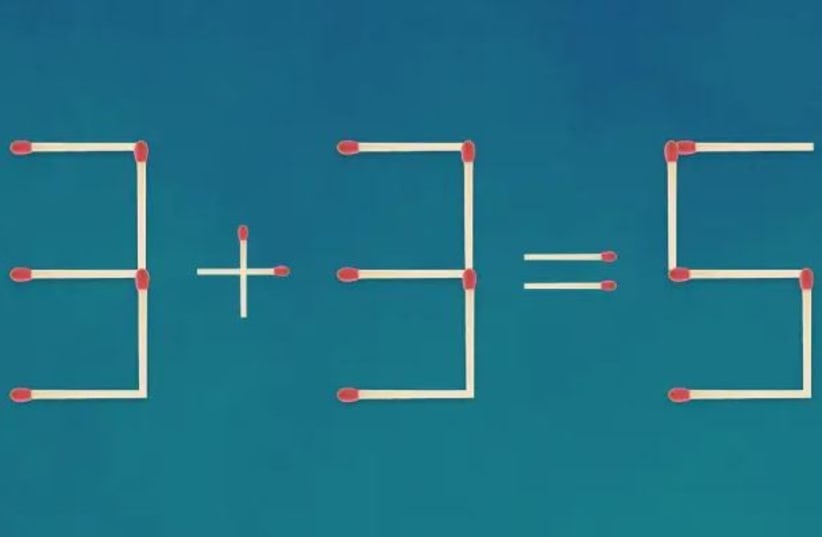  Move only one match to solve this exercise  (photo credit: AdobeStock)