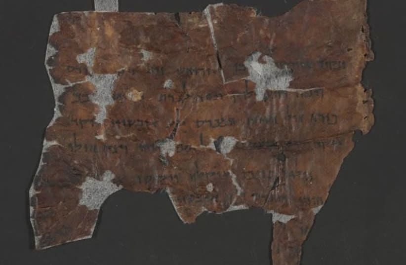  Ancient 'horoscope' scroll unveiled: A glimpse into the mysterious sect of the Judean Desert (photo credit: COURTESY OF SHAI HALEVY/ISRAEL ANTIQUITIES AUTHORITY)