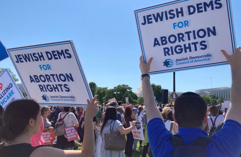  Jewish Democratic Council of America activists join the Jewish Rally for Abortion Justice outside the U.S. Capitol (photo credit: Jewish vDemocratic Council of America)