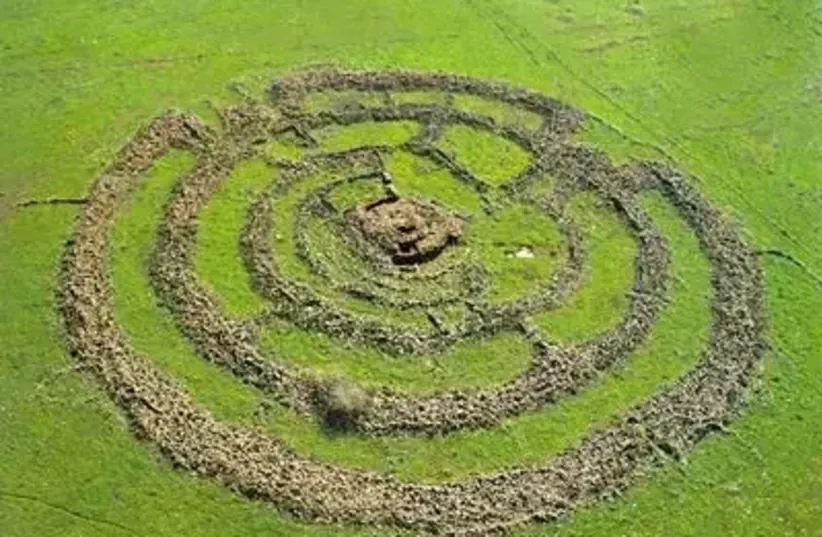   A ghost wheel in the Golan Heights and its connection to the Nephilim (photo credit: official site, Golan Antiquities Museum)