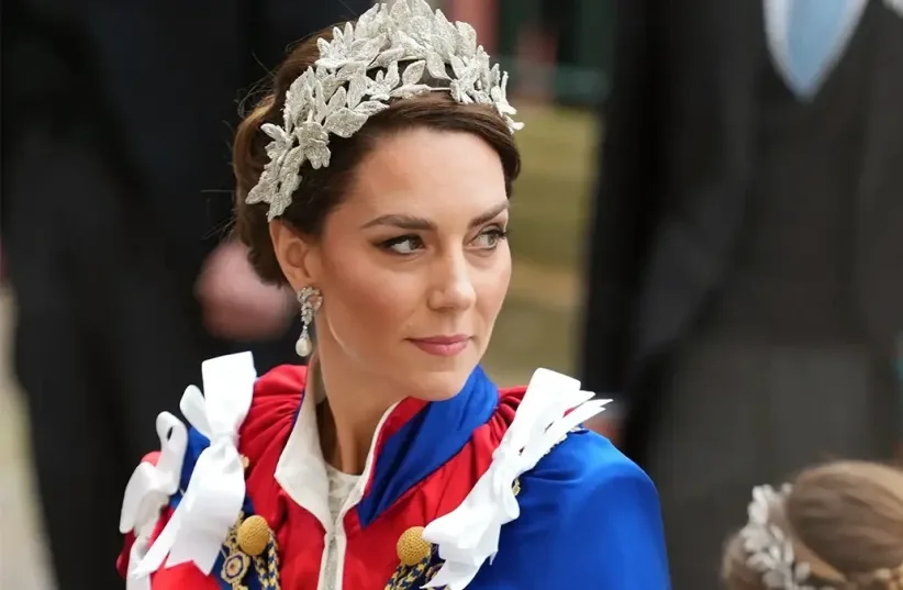  Kate Middleton at the coronation of King Charles III. Poses well whether she's visiting an orphanage or presenting the award to the winner of the Wimbledon tournament (photo credit: gettyimages, image manipulation)