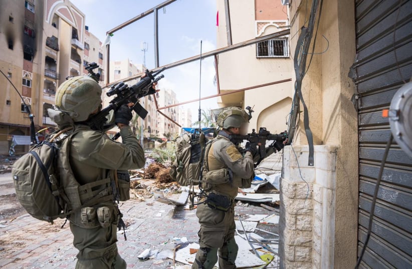 Israeli soldiers operate in the Gaza Strip on March 14, 2024 (photo credit: IDF SPOKESPERSON'S UNIT)
