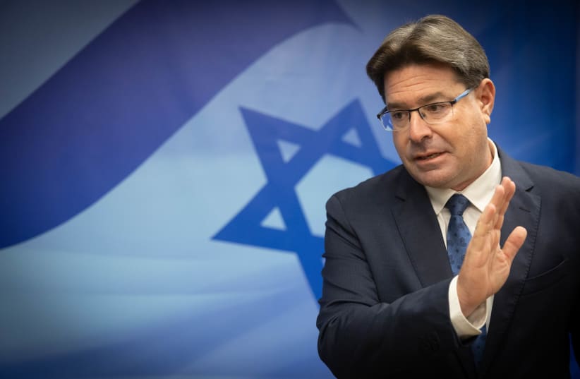 Ofir Akunis, Minister of Science arrives to a government conference at the Prime Minister's office in Jerusalem on September 27, 2023.  (photo credit: CHAIM GOLDBEG/FLASH90)