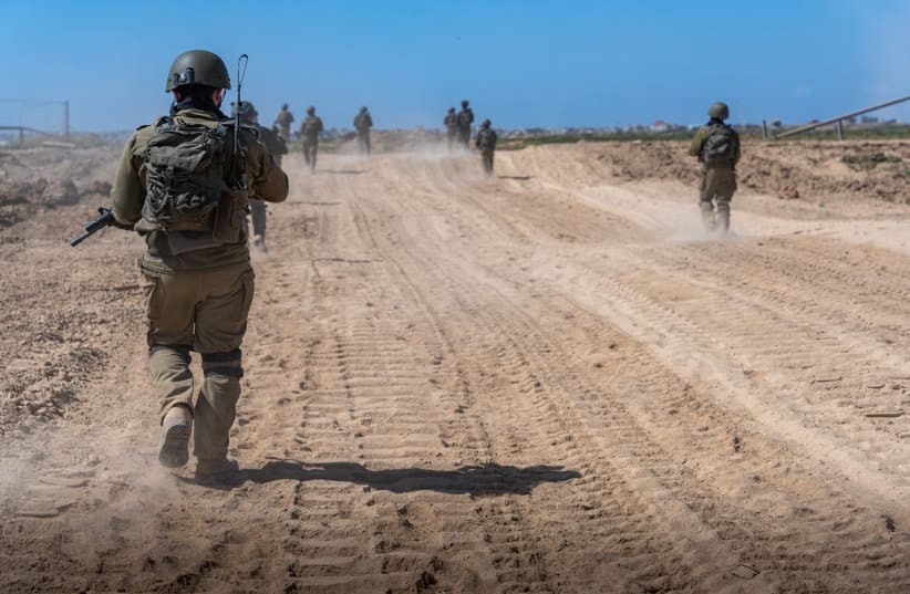  IDF soldiers operate in the Gaza Strip, March 20, 2024. (photo credit: IDF SPOKESPERSON'S UNIT)