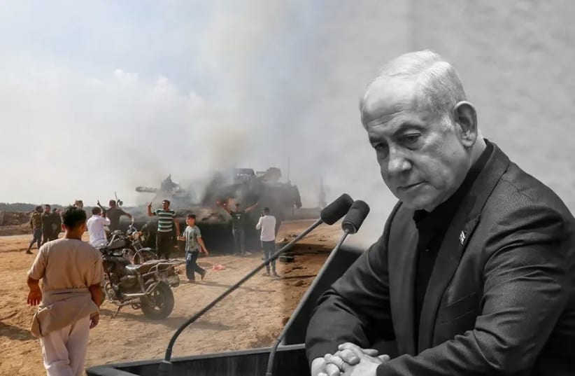  Benjamin Netanyahu. Nurturing the illusion of absolute victory, as an introduction to the knife in the back theory. (photo credit: ABED RAHIM KHATIB/FLASH90, image processing, NOAM MOSHKOWITZ/KNESSET SPOKESPERSON)
