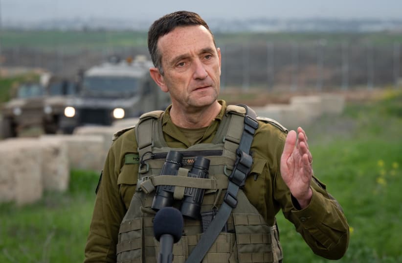  El Jefe del Estado Mayor de las FDI, Herzi Halevi, visto el 13 de febrero de 2024 (photo credit: IDF SPOKESMAN’S UNIT)
