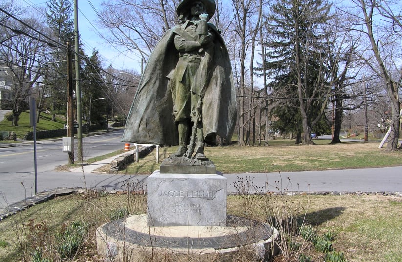  A statue commemorates New York politician Jacob Leisler, who in 1689 purchased land for 1,675 pounds for a French Huguenot settlement north of Manhattan to be called New Rochelle. (photo credit: Wikimedia Commons)