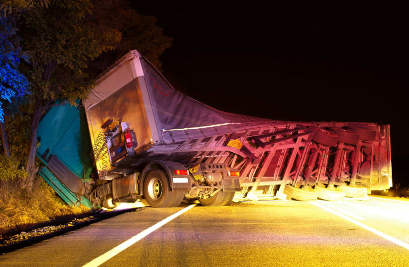  Overturned truck (illustrative) (photo credit: INGIMAGE)