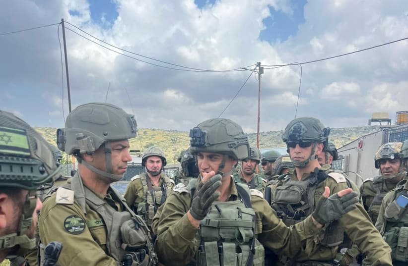 IDF troops at the scene of the attack. April 7, 2024. (photo credit: IDF SPOKESPERSON'S UNIT)