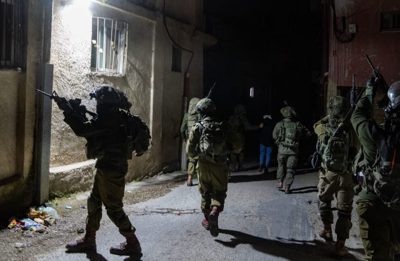   IDF troops operate in the West Bank. April 8, 2024. (photo credit: IDF SPOKESPERSON'S UNIT)