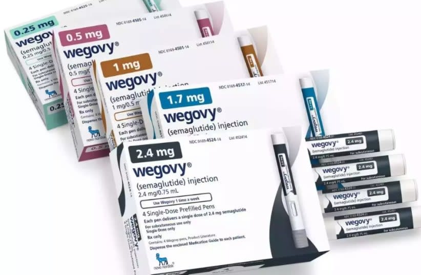  Cajas con el popular medicamento inyectable para adelgazar, Wegovy. (photo credit: Novo Nordisk)