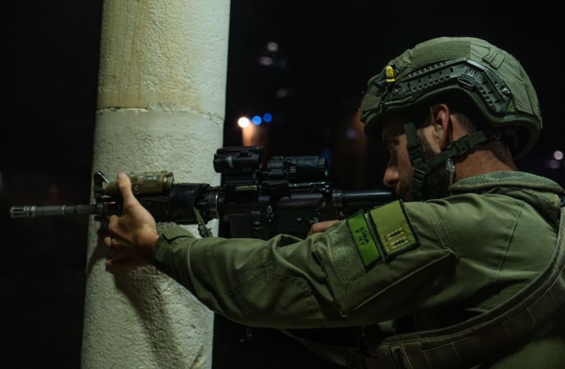 IDF forces night operation in the West Bank, April 9, 2024. (photo credit: IDF SPOKESPERSON'S UNIT)