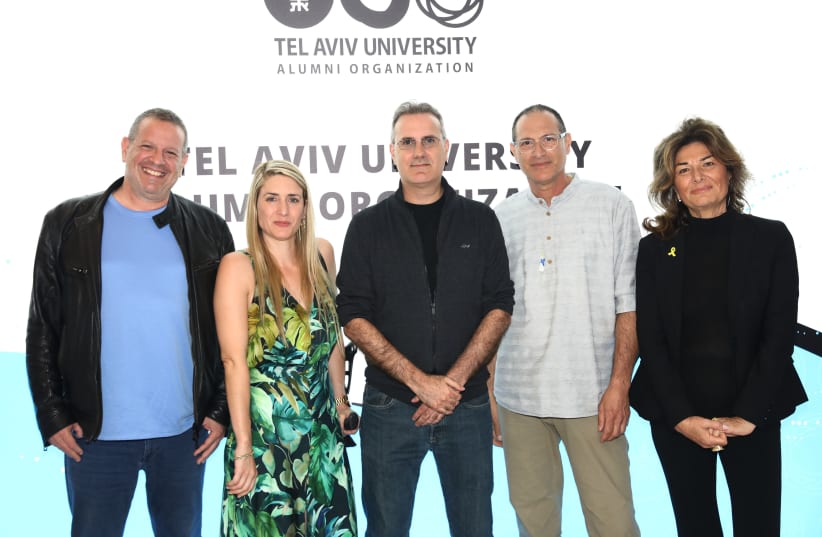 Left to right: Joel Bar-El, Meital Shamia, Arik Faingold, Dr. Eyal Benjamin, and Sigalit Ben Hayoun. (photo credit: YAEL BAR TZUR)