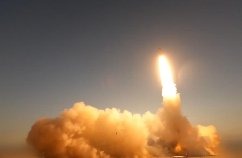  Misiles israelíes en acción. 14 de abril de 2024. (photo credit: IAI)